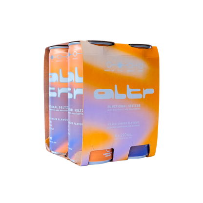 CHILL Peach Ginger Seltzer 250mL x 4