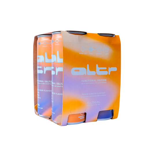 CHILL Peach Ginger Seltzer 250mL x 4